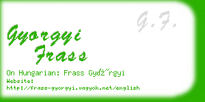 gyorgyi frass business card